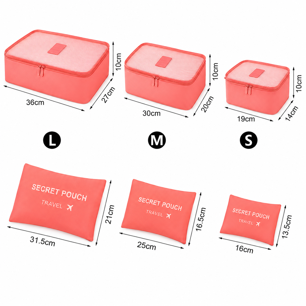 Packsy™ 6-Piece Packing Cube Set